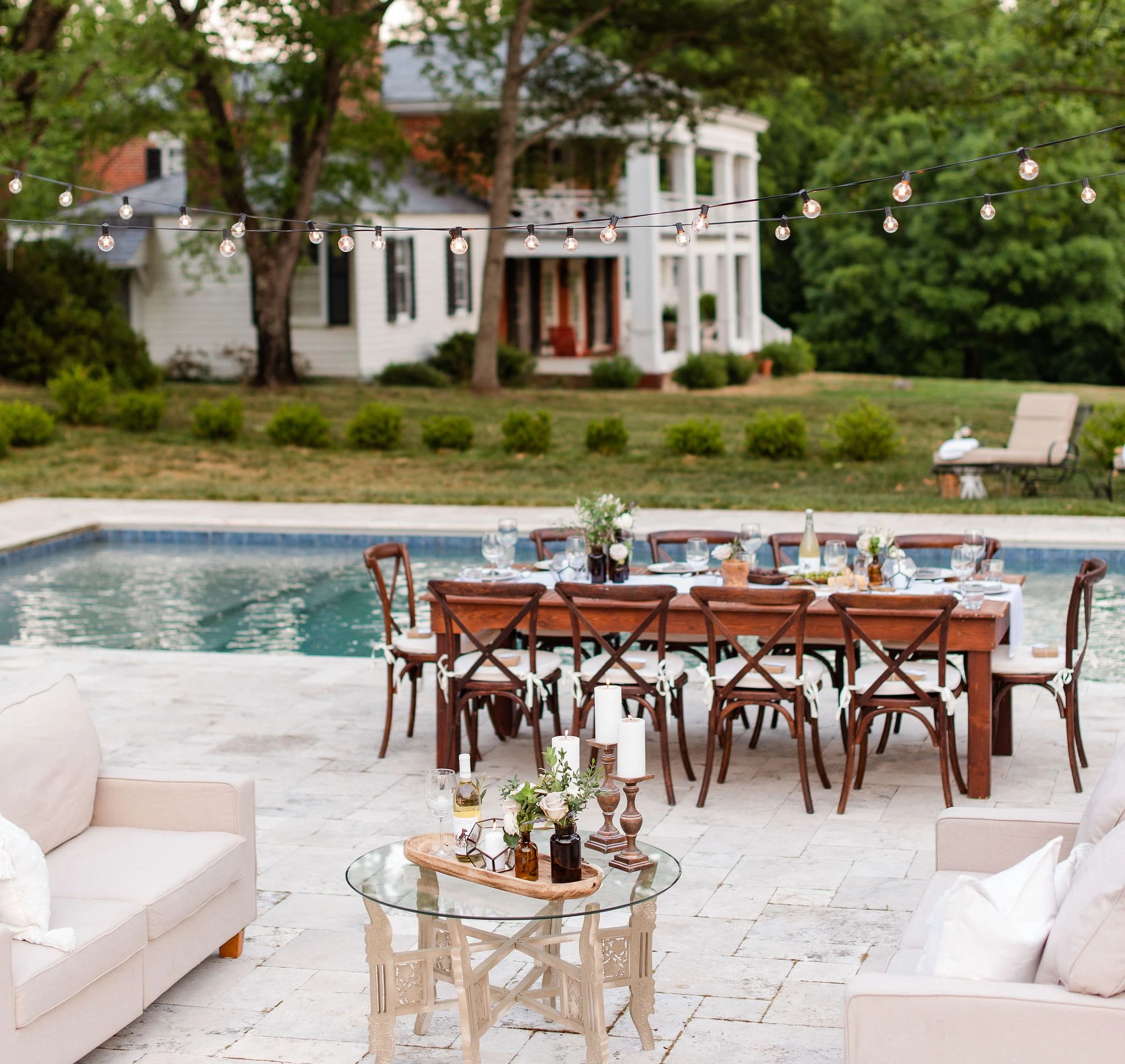 Elegant Poolside Party in Goochland